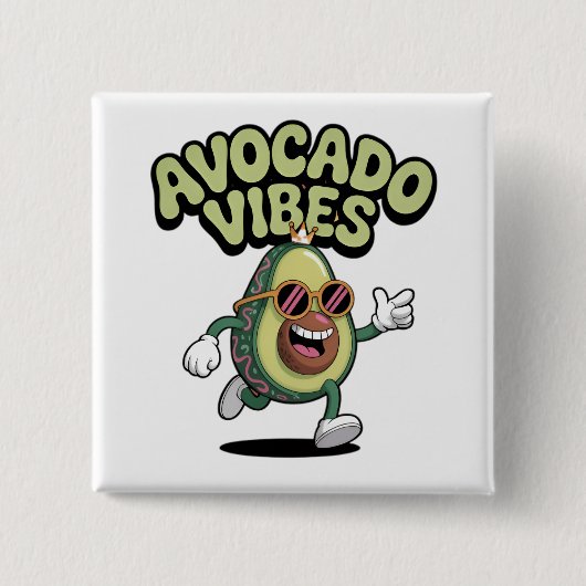 Lustige Sonnenbrille Avocado Button (Vorderseite)