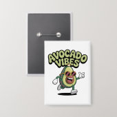 Lustige Sonnenbrille Avocado Button (Vorderseite/Rückseite)