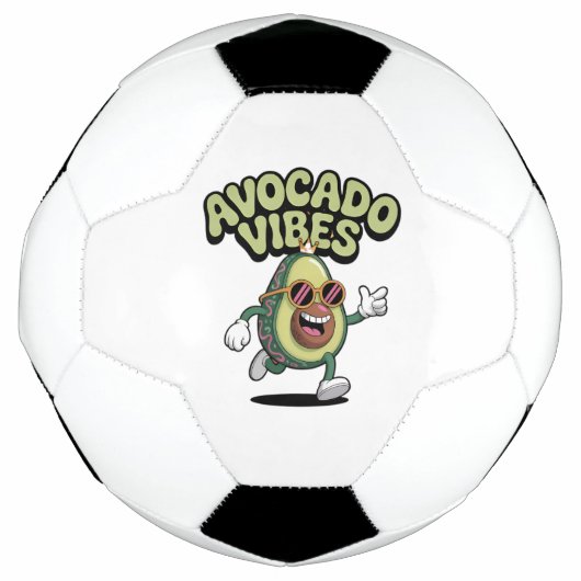 Lustige Sonnenbrille Avocado Fußball (Vorderseite)
