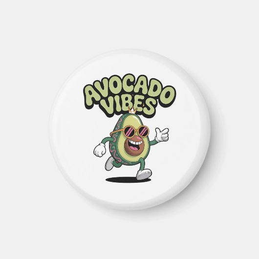 Lustige Sonnenbrille Avocado Magnet (Vorne)