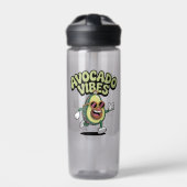Lustige Sonnenbrille Avocado Trinkflasche (Vorderseite)