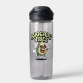 Lustige Sonnenbrille Avocado Trinkflasche (Rückseite)