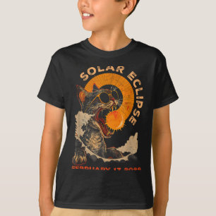 Lustige Sonnenfinsternis 17. Februar Katze T-Shirt