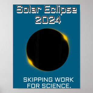 Lustige Sonnenfinsternis Arbeit Schwänzen Wissensc Poster