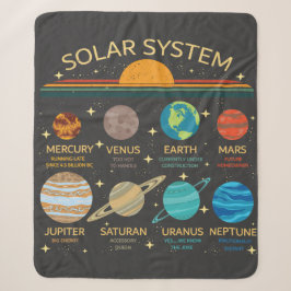 Lustige Sonnensystem-Planet-Humor-Grafik Sherpadecke