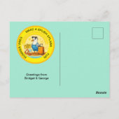 lustige sonnige Destination Seagull Beach Gruß Postkarte (Rückseite)