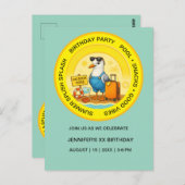 lustige sonnige Destination Seagull Postkarte (Vorne/Hinten)