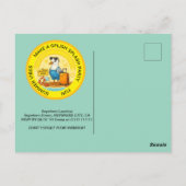 lustige sonnige Destination Seagull Postkarte (Rückseite)