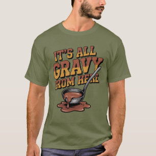 Lustige Soße Thanksgiving - Retro-Foodie-T-Shirt T-Shirt