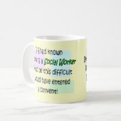 Lustige Sozialarbeiter-Geschenke Kaffeetasse (Vorderseite Links)