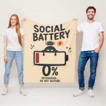 Lustige soziale Batterie 0 Prozent Aufladung Sherp