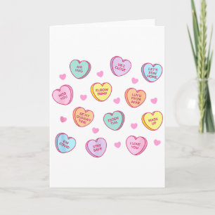 Lustige soziale Distanz Valentinstag Süßigkeiten K Karte
