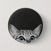 Lustige spähende Katzen-Stalker-Kätzchen-Meme Button (Vorderseite)