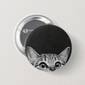 Lustige spähende Katzen-Stalker-Kätzchen-Meme Button (Vorne & Hinten)