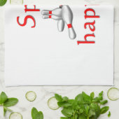 Lustige Spalte geschieht Bowlingstuch Geschirrtuch (Gefaltet)