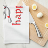 Lustige Spalte geschieht Bowlingstuch Geschirrtuch (Viertel Falte)