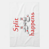 Lustige Spalte geschieht Bowlingstuch Geschirrtuch (Vertikal)