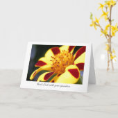 Lustige Spaßvogel-Ringelblume - Glück mit Ihrer Karte (Gelbe Blume)