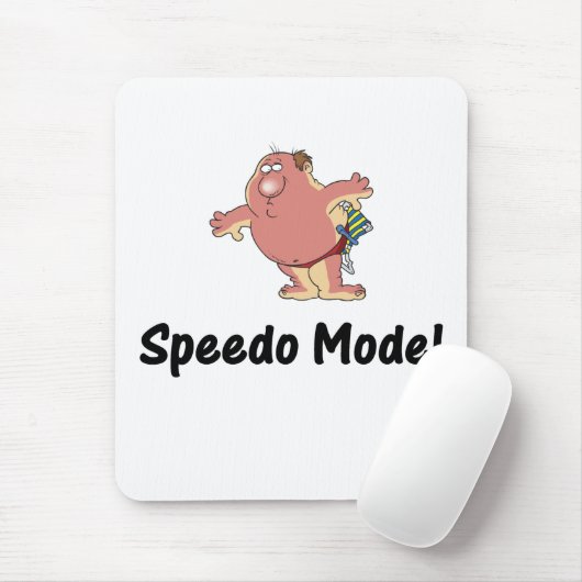 Lustige Speedo-Modell-Mausunterlage Mousepad (Mit Mouse)