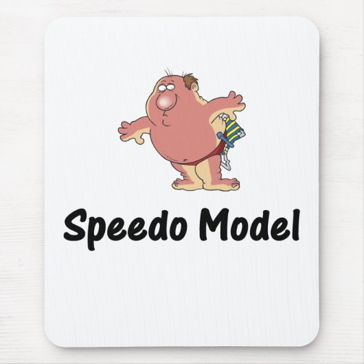 Lustige Speedo-Modell-Mausunterlage Mousepad (Vorne)