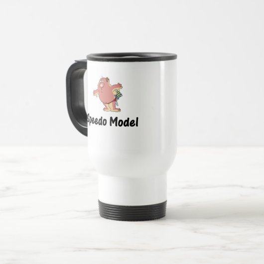 Lustige Speedo-Modell-Tasse Reisebecher (Vorderseite Links)
