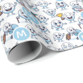 Lustige sphärische Charaktere Lebensrollen nahtlos Geschenkpapier (Rolleneckpunkt)