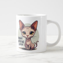 Lustige Sphynx-Katzen-Vater-Cartoon-Kunst