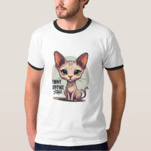 Lustige Sphynx-Katzen-Vater-Cartoon-Kunst