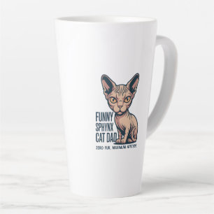 Lustige Sphynx-Katzen-Vater-Illustration Milchtasse