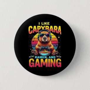Lustige Spiel Liebhaber Ich mag Capyra Ramen und G Button