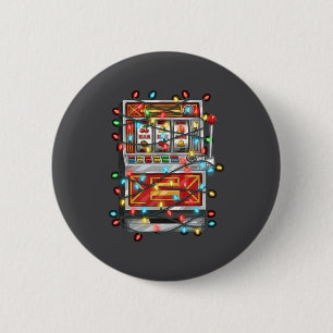 Lustige Spielautomaten-Weihnachtsgrafik-Lichterlie Button
