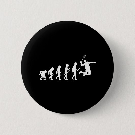 Lustige Spielerevolutionstheorie Badminton Button (Vorderseite)
