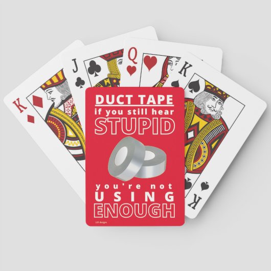 lustige Spielkarten "DUCT TAPE...2" (Rückseite)