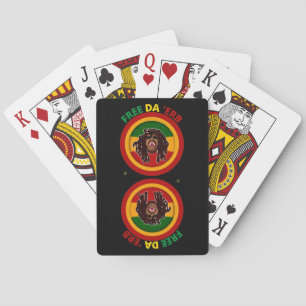 lustige Spielkarten "FREE DA'ERB"