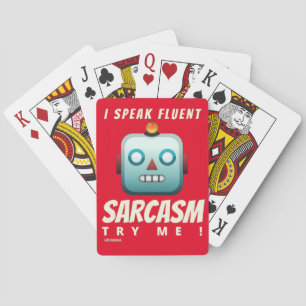 lustige Spielkarten "I SPEAK FLUENT SARCASM"