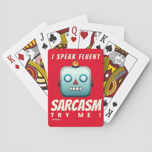lustige Spielkarten "I SPEAK FLUENT SARCASM" (Rückseite)