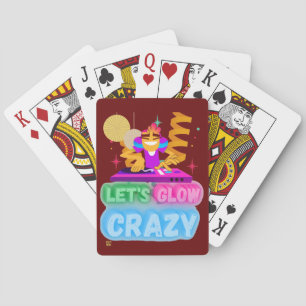 lustige Spielkarten "LET'S GLOW CRAZY"