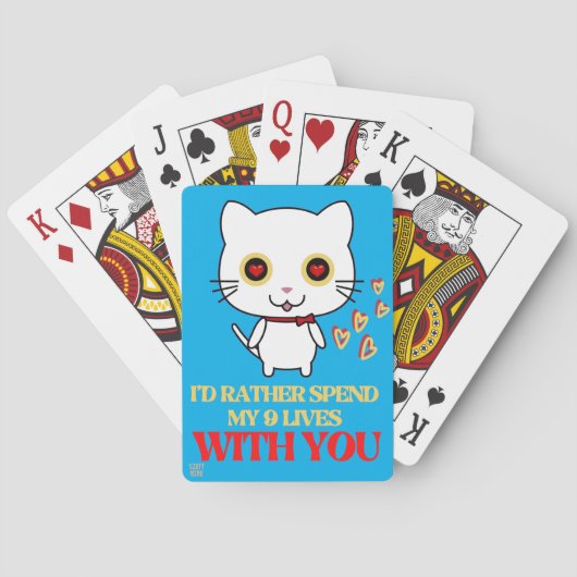 lustige Spielkarten "NIEDLICHE CAT" (Rückseite)