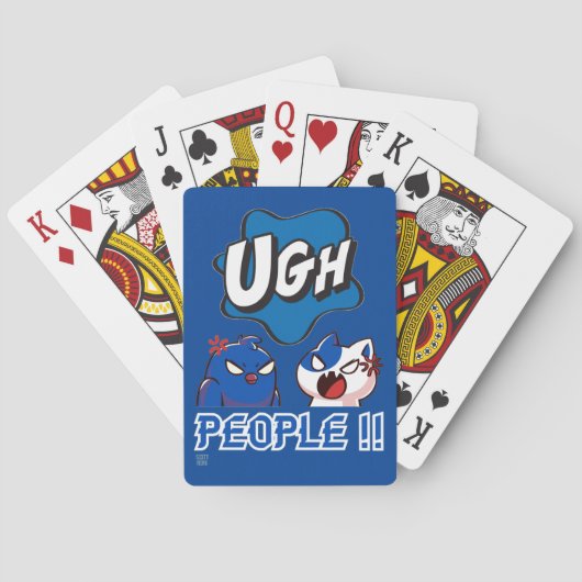 lustige Spielkarten "UGH PEOPLE !!" (Rückseite)