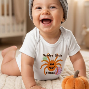 Lustige Spinne Halloween 2026 personalisierter Kle Baby Strampler