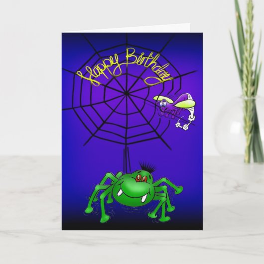 Lustige Spinne Karte (Vorderseite)