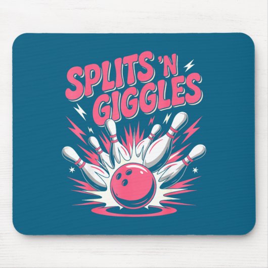 Lustige Splits 'n Kicher-Bowling-Kunst Mousepad (Vorne)