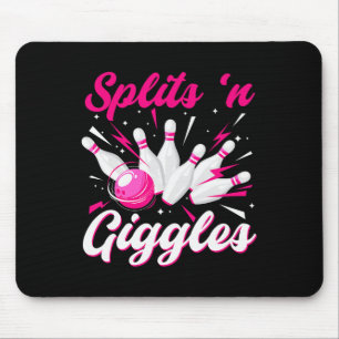 Lustige Splits n Kicherndes Bowling-Team Hübsche B Mousepad