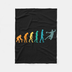 Lustige Sport Evolution Handball  Fleecedecke