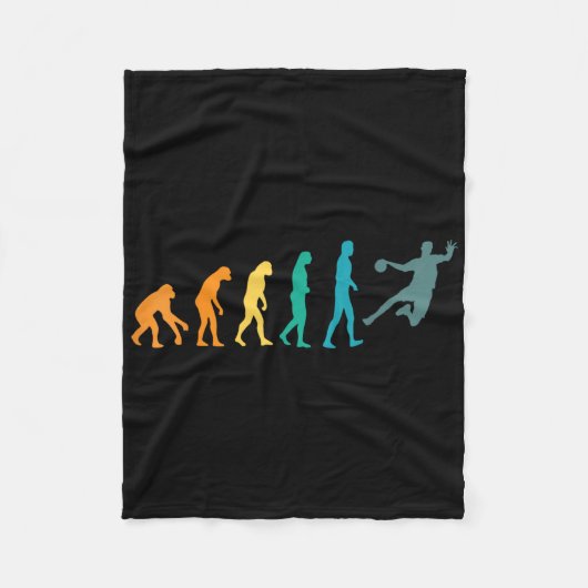 Lustige Sport Evolution Handball  Fleecedecke (Vorderseite)