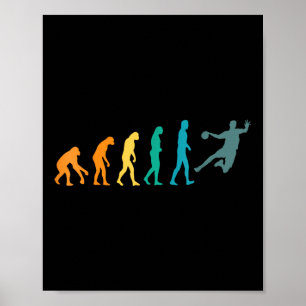 Lustige Sport Evolution Handball Poster