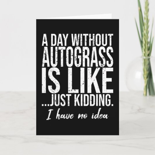 Lustige Sportgeschenkidee für Autograss Karte (Vorderseite)