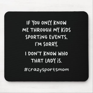 Lustige Sportmutter, Football Basketball Hockey Ba Mousepad