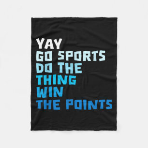 Lustige Sportzitate Fußball Baseball Cool Sarkasti Fleecedecke