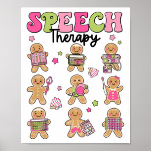 Lustige Sprachtherapie-Gingerbread-Cookies Slp Wei Poster